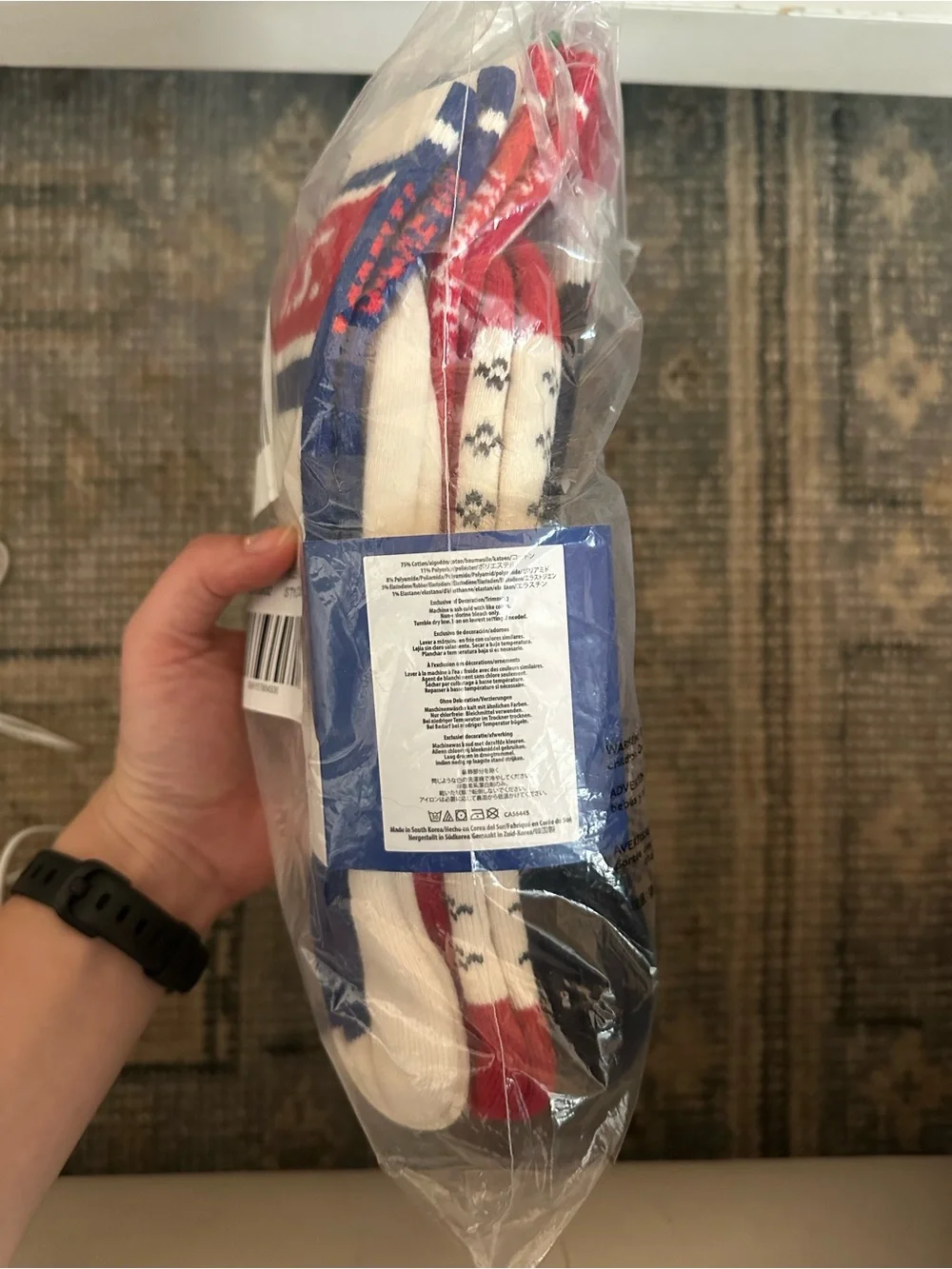 NWT J. Crew U.S. Ski & Snowboard by J.Crew cotton socks three-pack - S/M W 5-9